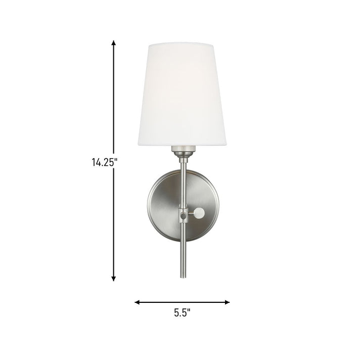 Visual Comfort Studio Canada - 4187201-962 - One Light Wall / Bath Sconce - Baker - Brushed Nickel