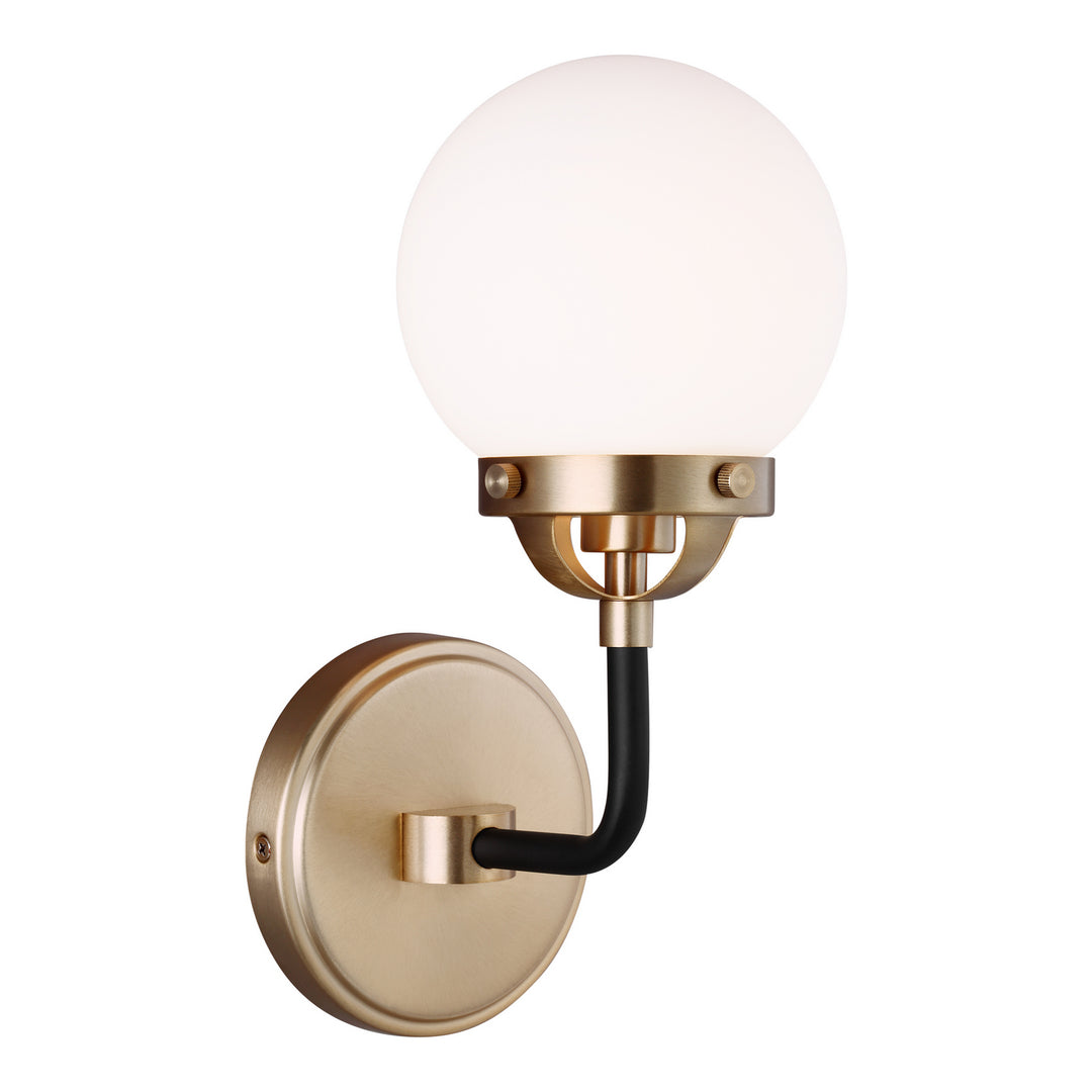Cafe One Light Wall Sconce in Satin Brass - available from The Lighting Shoppe, trusted by Canadian homeowners