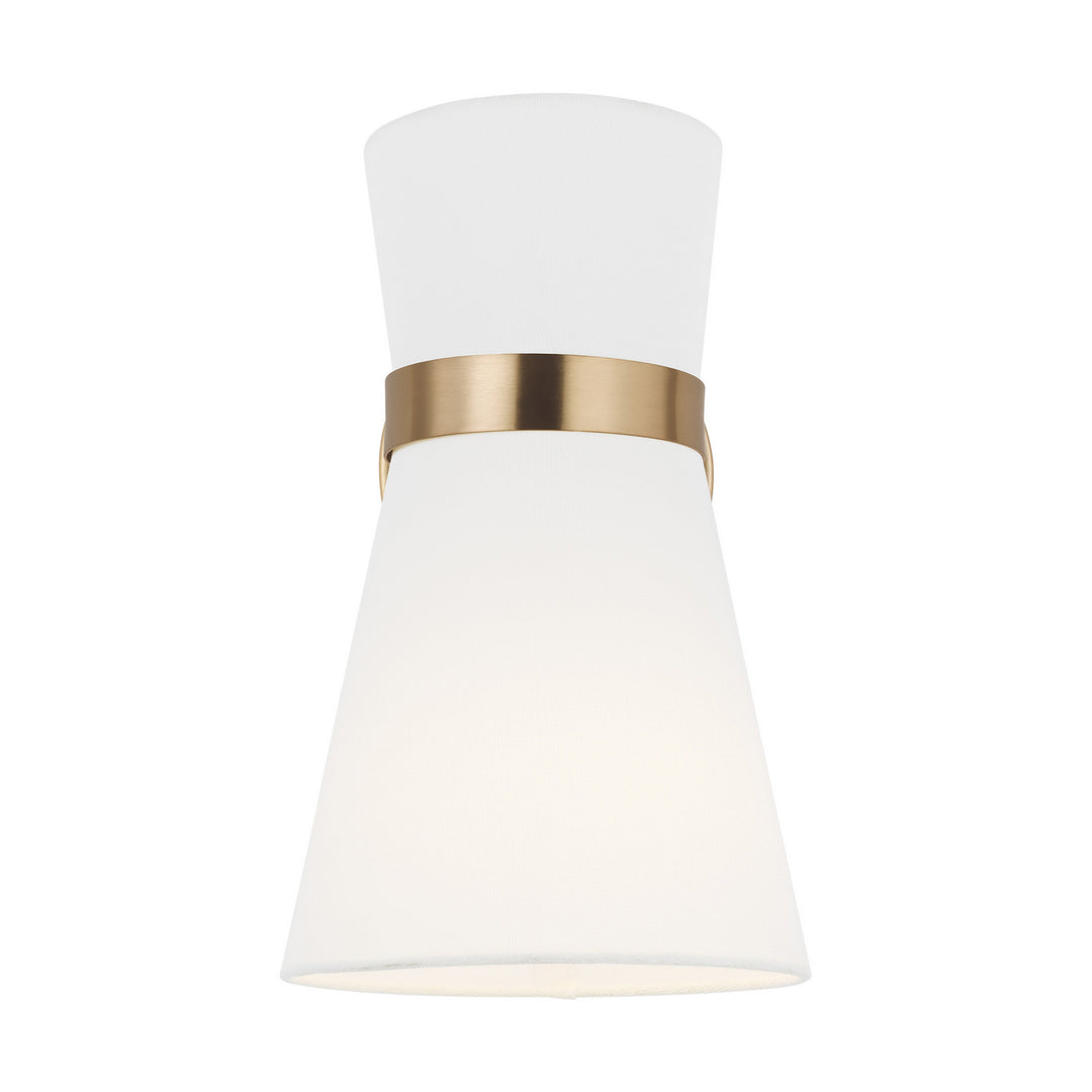 Clark One Light Wall / Bath Sconce in Satin Brass - available from The Lighting Shoppe, trusted by Canadian homeowners