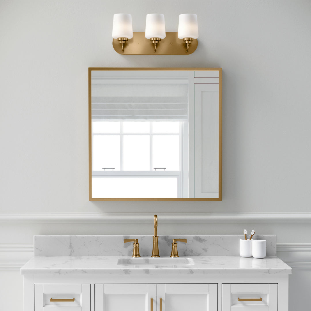 Generation Lighting Canada - 4402803-848 - Three Light Wall / Bath - Windom - Satin Brass