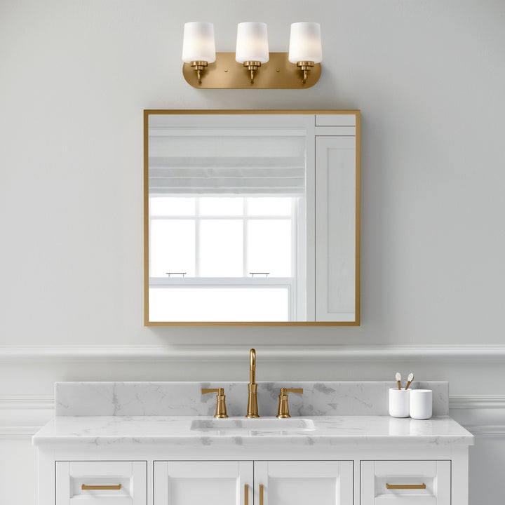 Generation Lighting Canada - 4402803-848 - Three Light Wall / Bath - Windom - Satin Brass