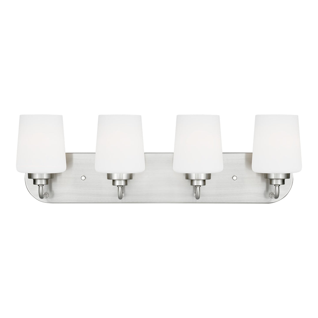 Windom Four Light Wall / Bath in Brushed Nickel - available from The Lighting Shoppe, trusted by Canadian homeowners