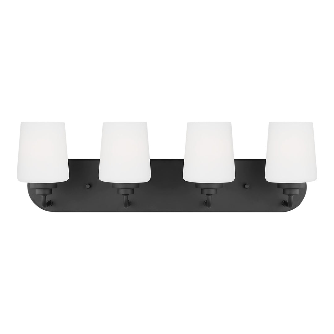 Windom Four Light Wall / Bath in Midnight Black - available from The Lighting Shoppe, trusted by Canadian homeowners