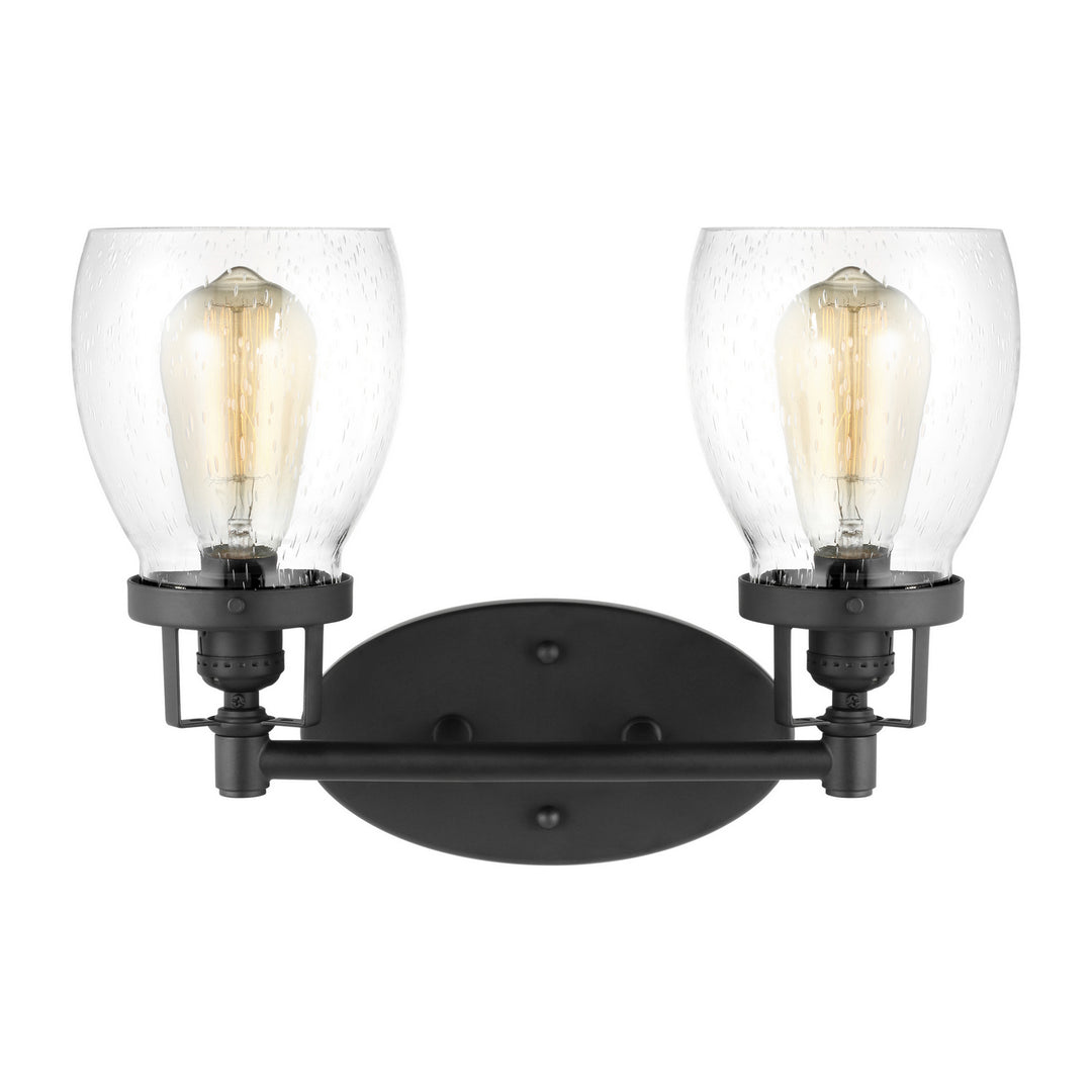 Belton Two Light Wall / Bath in Midnight Black - available from The Lighting Shoppe, trusted by Canadian homeowners