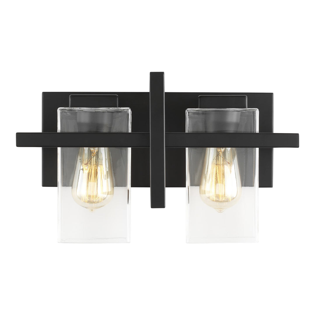 Generation Lighting Canada - 4441502-112 - Two Light Wall / Bath - Mitte - Midnight Black