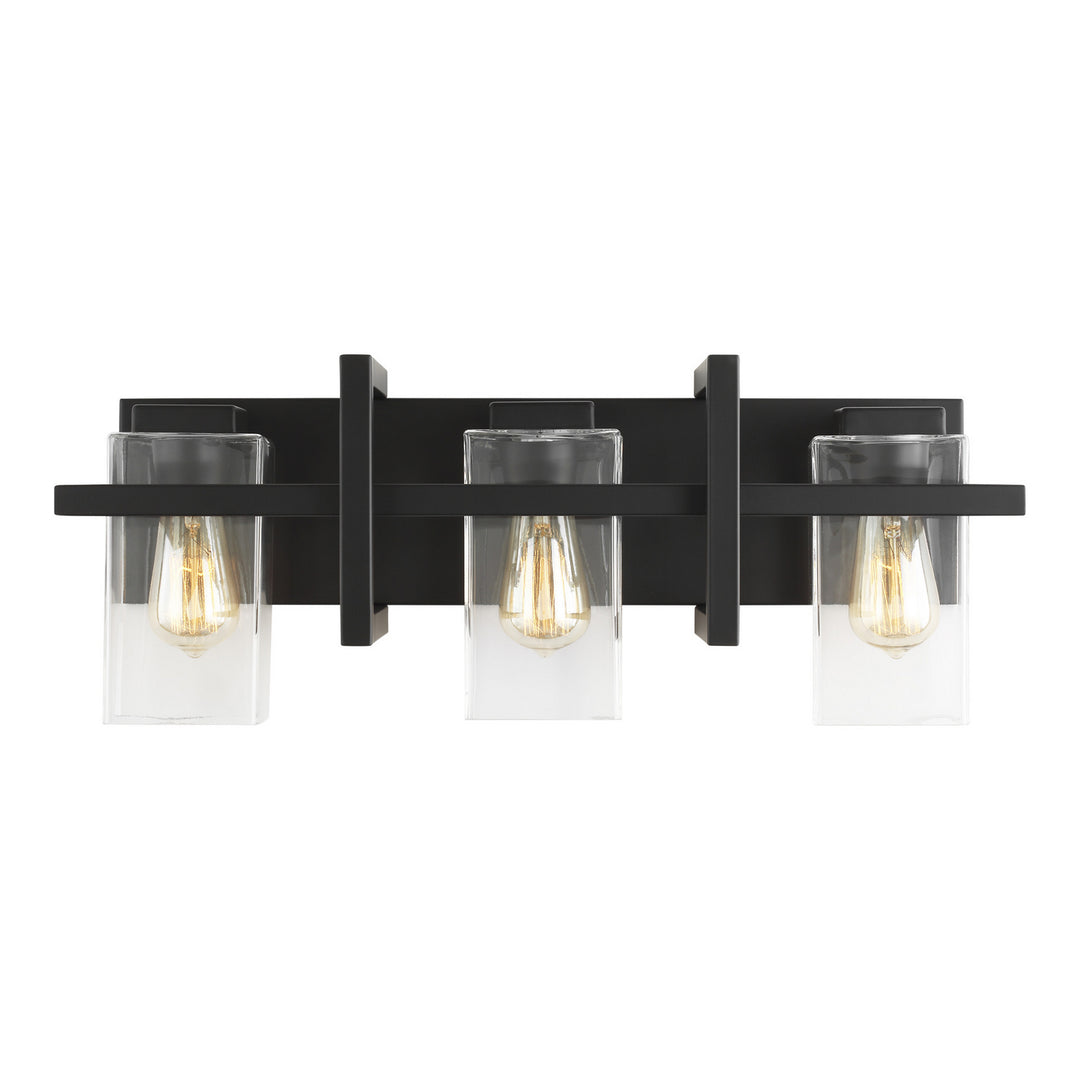 Generation Lighting Canada - 4441503-112 - Three Light Wall / Bath - Mitte - Midnight Black