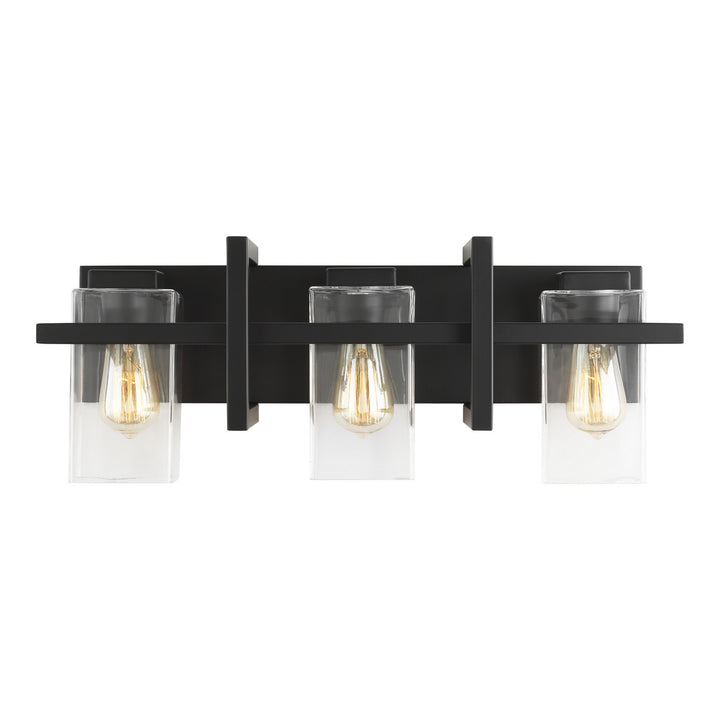 Generation Lighting Canada - 4441503-112 - Three Light Wall / Bath - Mitte - Midnight Black