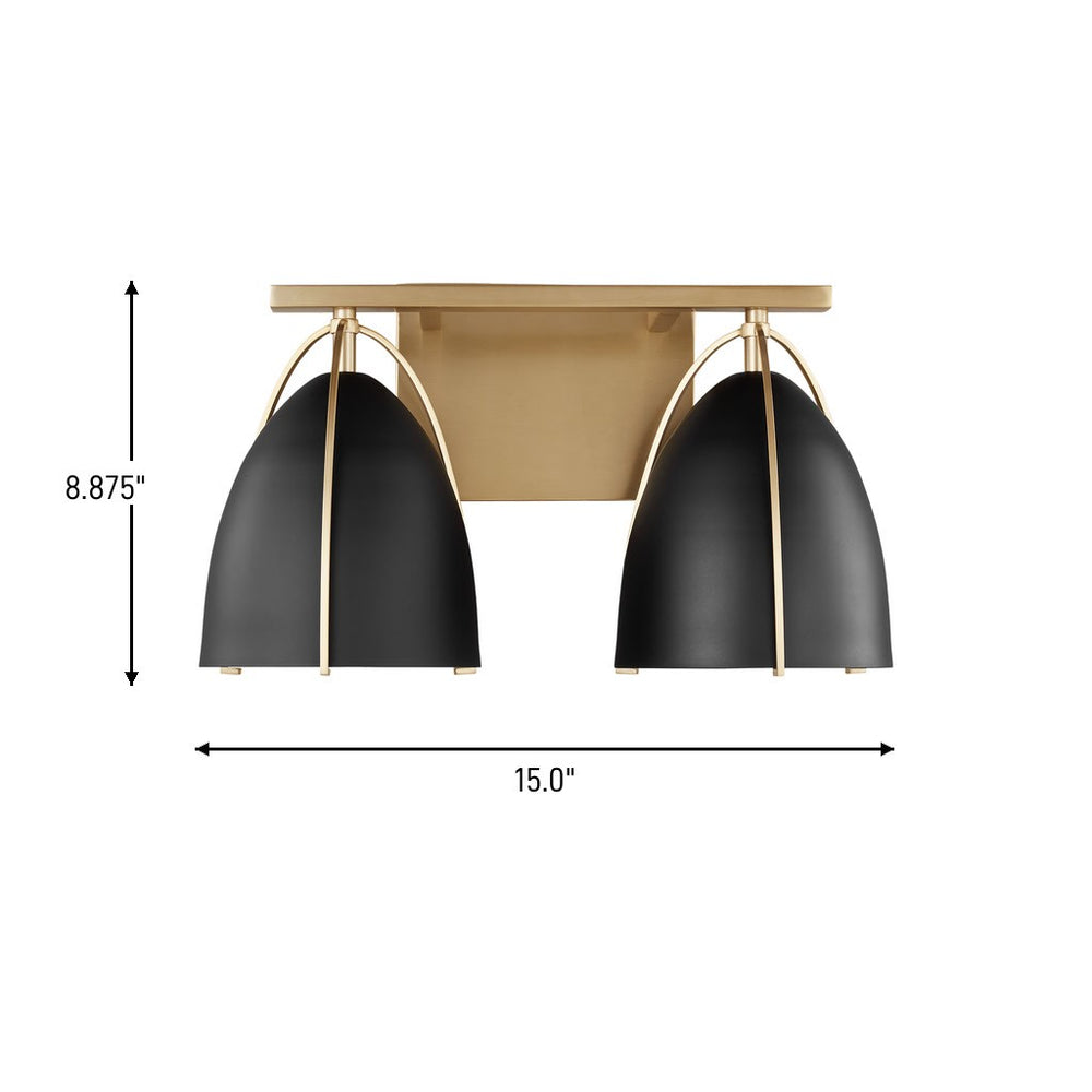 Visual Comfort Studio Canada - 4451702-848 - Two Light Wall / Bath - Norman - Satin Brass