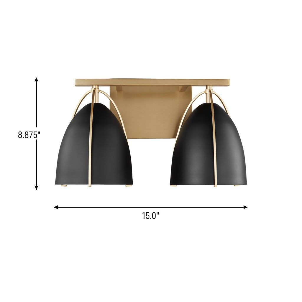 Visual Comfort Studio Canada - 4451702-848 - Two Light Wall / Bath - Norman - Satin Brass