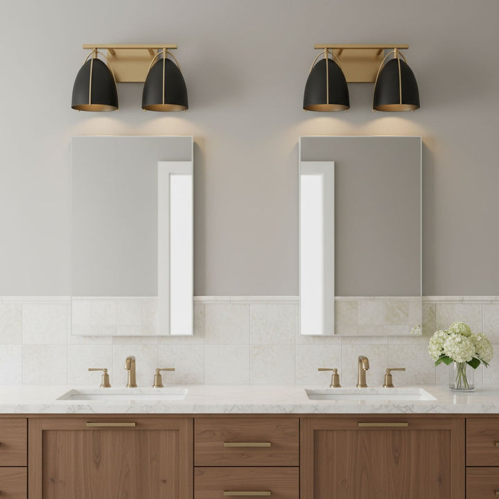 Visual Comfort Studio Canada - 4451702-848 - Two Light Wall / Bath - Norman - Satin Brass