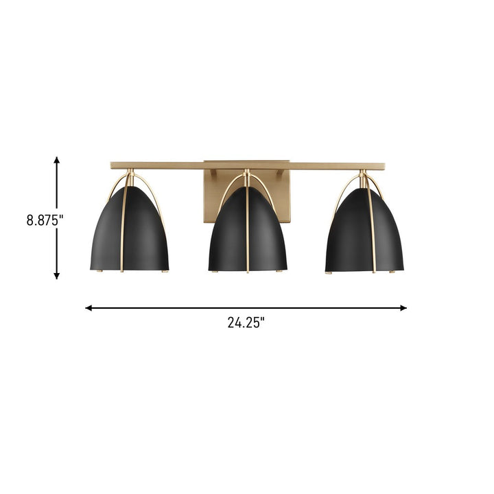 Visual Comfort Studio Canada - 4451703-848 - Three Light Wall / Bath - Norman - Satin Brass