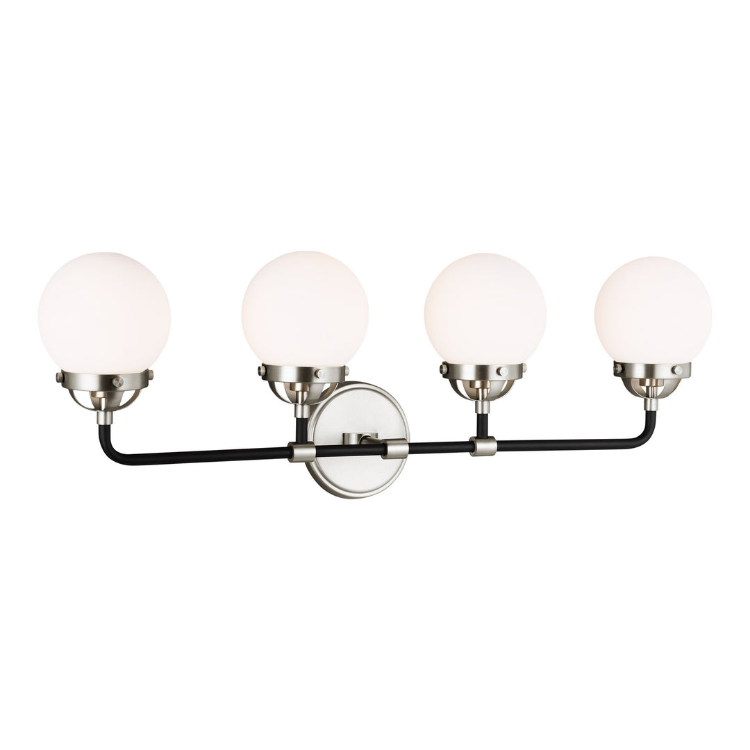 Cafe Four Light Wall / Bath in Brushed Nickel - available from The Lighting Shoppe, trusted by Canadian homeowners