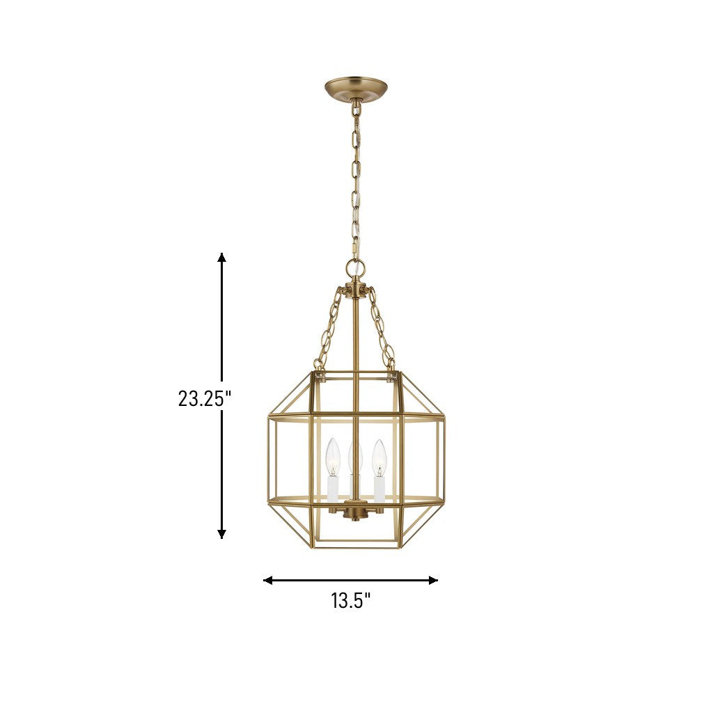 Visual Comfort Studio Canada - 5179403-848 - Three Light Lantern - Morrison - Satin Brass