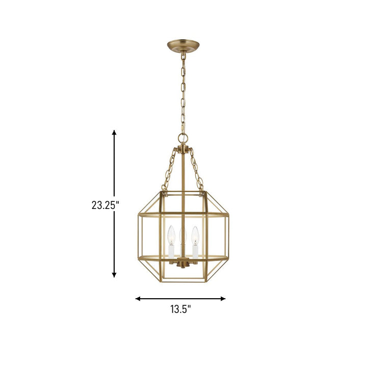 Visual Comfort Studio Canada - 5179403-848 - Three Light Lantern - Morrison - Satin Brass