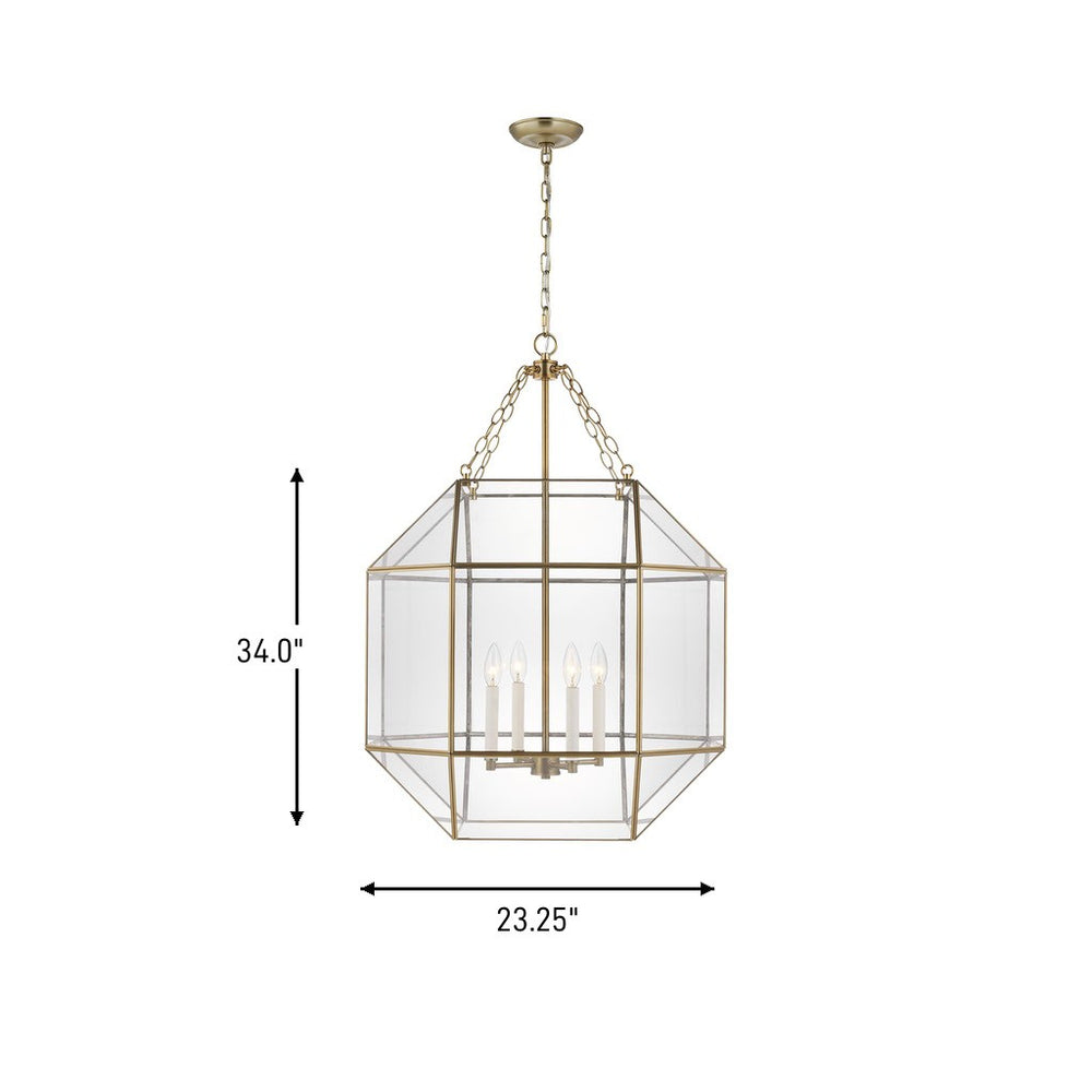 Visual Comfort Studio Canada - 5279404-848 - Four Light Lantern - Morrison - Satin Brass