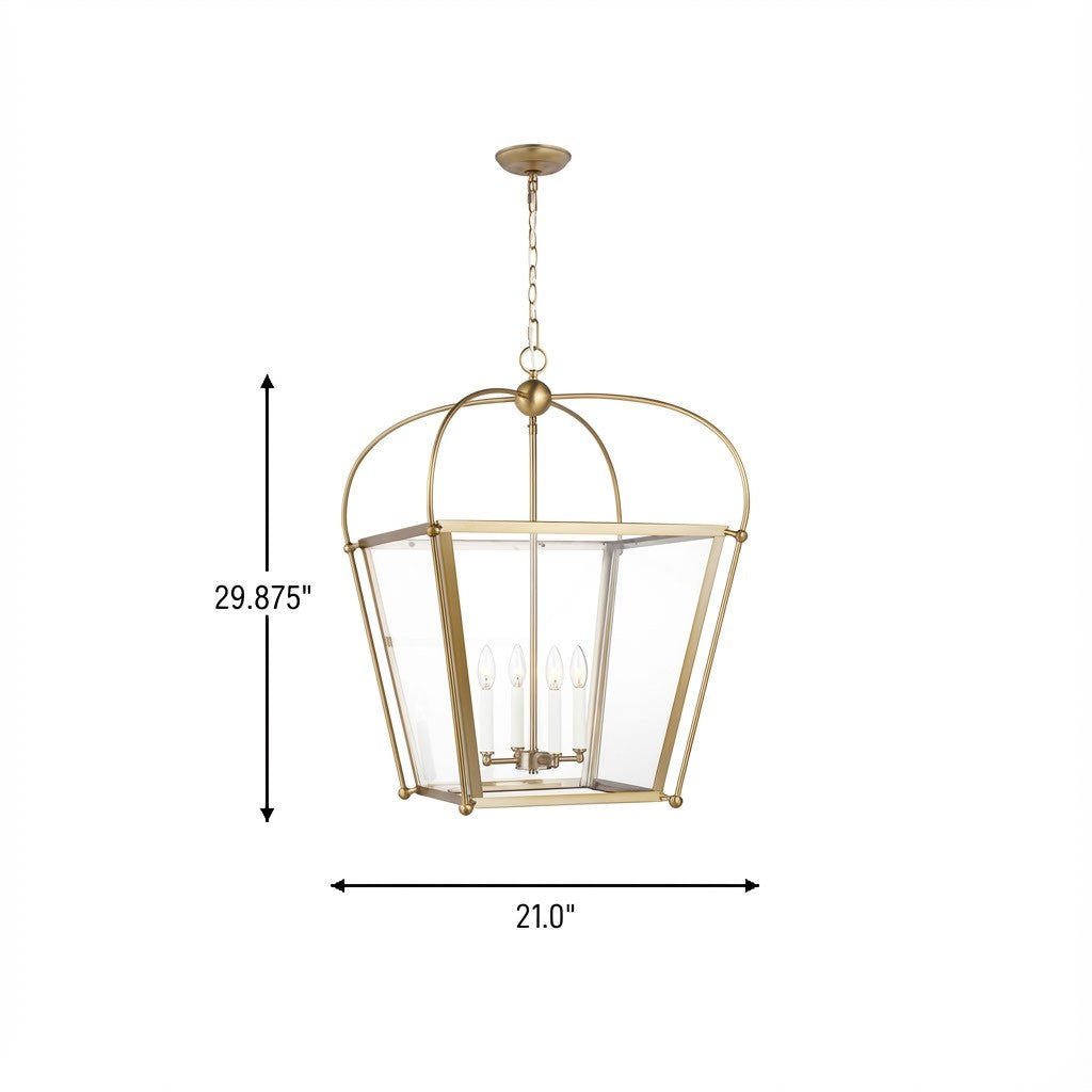 Visual Comfort Studio Canada - 5291004-848 - Four Light Foyer - Charleston - Satin Brass