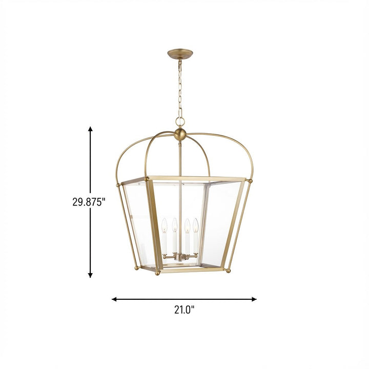 Visual Comfort Studio Canada - 5291004-848 - Four Light Foyer - Charleston - Satin Brass