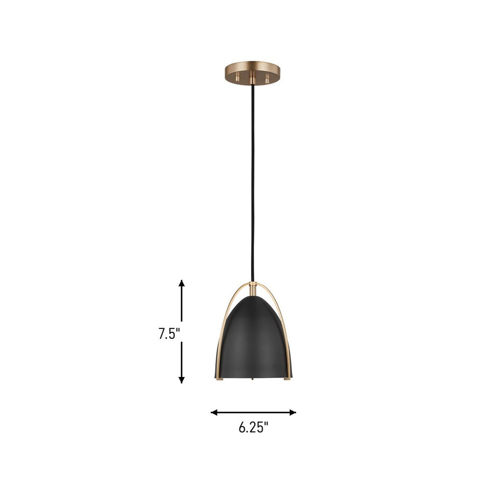 Visual Comfort Studio Canada - 6151701-848 - One Light Mini-Pendant - Norman - Satin Brass