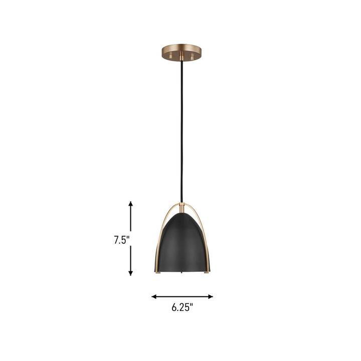 Visual Comfort Studio Canada - 6151701-848 - One Light Mini-Pendant - Norman - Satin Brass
