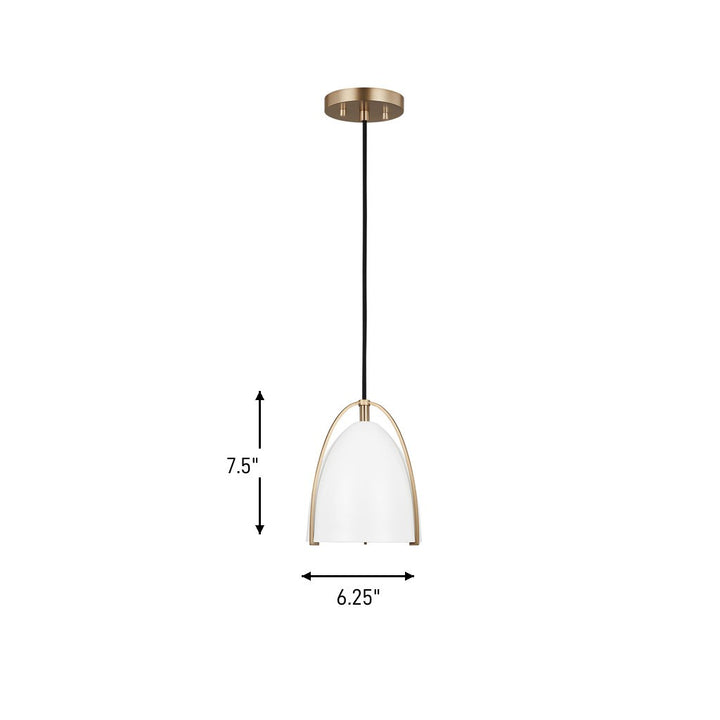 Visual Comfort Studio Canada - 6151801-848 - One Light Mini-Pendant - Norman - Satin Brass