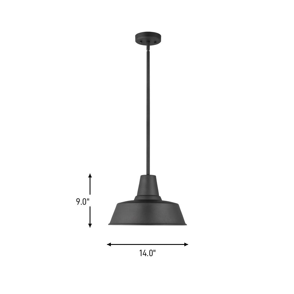 Visual Comfort Studio Canada - 6237401-12 - One Light Outdoor Pendant - Barn Light - Black