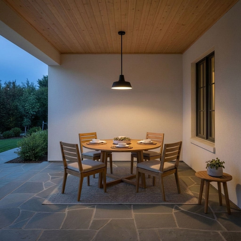 Visual Comfort Studio Canada - 6237401-12 - One Light Outdoor Pendant - Barn Light - Black