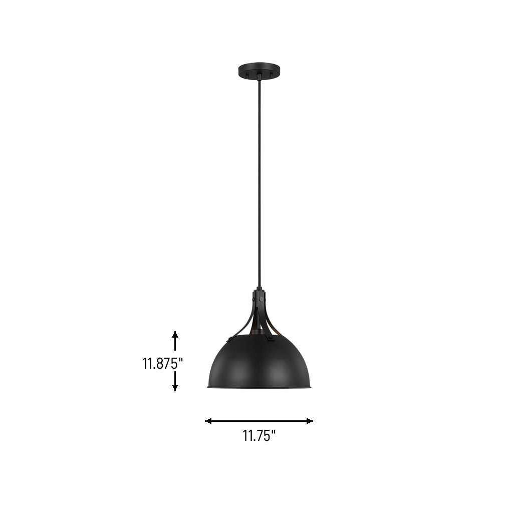 Visual Comfort Studio Canada - 6524201-112 - One Light Pendant - Rockland - Midnight Black