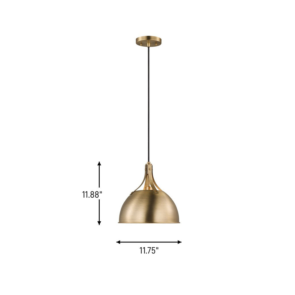 Visual Comfort Studio Canada - 6524201-848 - One Light Pendant - Rockland - Satin Brass