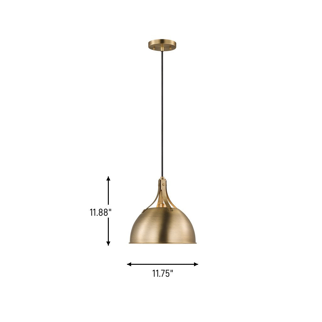 Visual Comfort Studio Canada - 6524201-848 - One Light Pendant - Rockland - Satin Brass