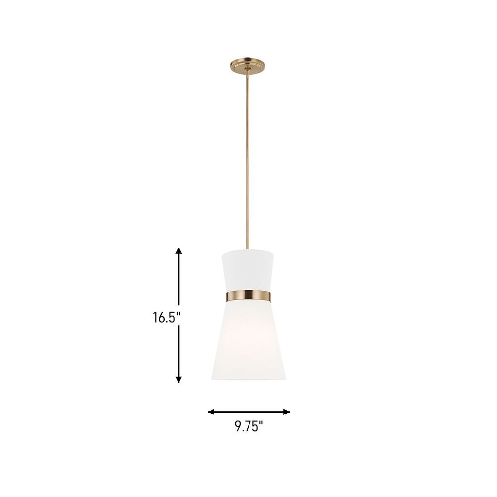Visual Comfort Studio Canada - 6590501-848 - One Light Pendant - Clark - Satin Brass