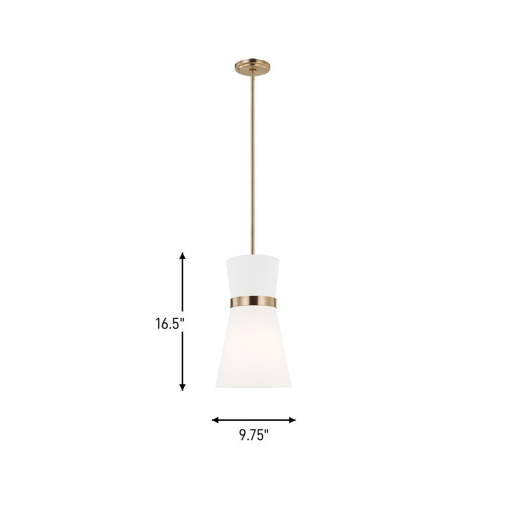 Visual Comfort Studio Canada - 6590501-848 - One Light Pendant - Clark - Satin Brass
