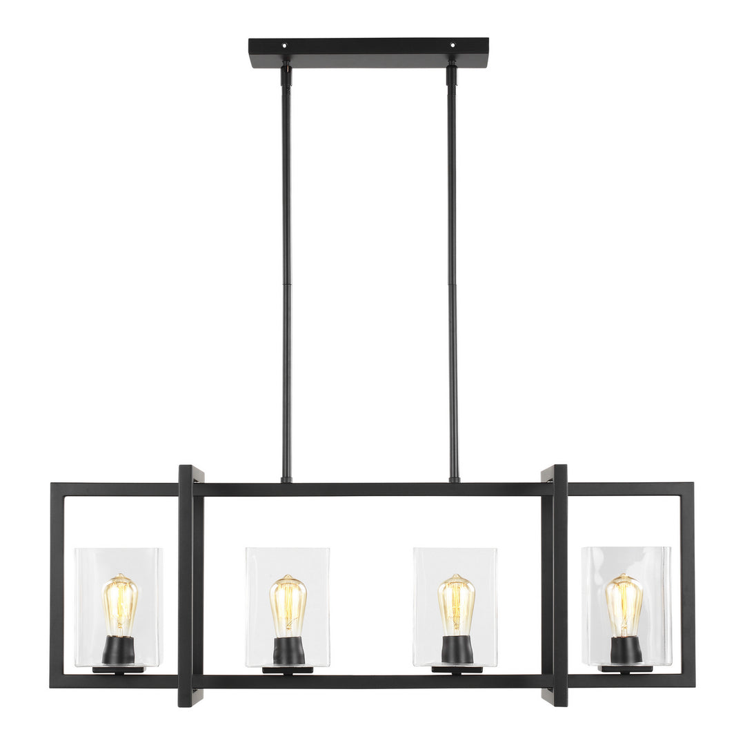 Generation Lighting Canada - 6641504-112 - Four Light Island Pendant - Mitte - Midnight Black
