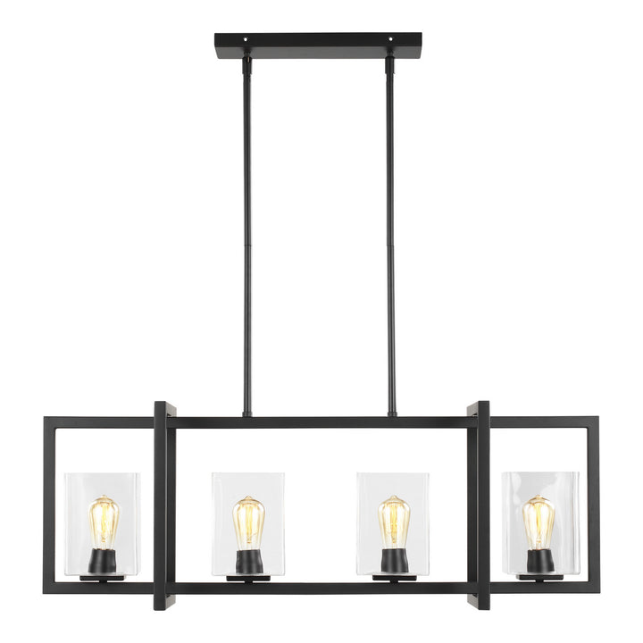 Generation Lighting Canada - 6641504-112 - Four Light Island Pendant - Mitte - Midnight Black