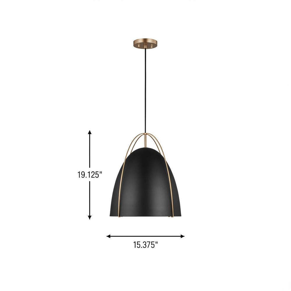 Visual Comfort Studio Canada - 6651701-848 - One Light Pendant - Norman - Satin Brass
