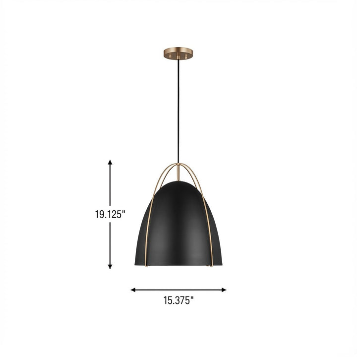 Visual Comfort Studio Canada - 6651701-848 - One Light Pendant - Norman - Satin Brass