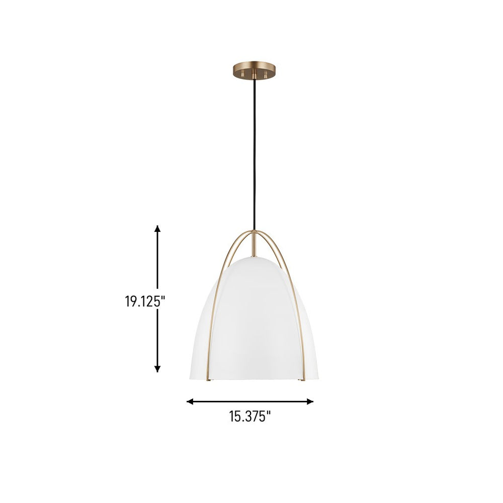 Visual Comfort Studio Canada - 6651801-848 - One Light Pendant - Norman - Satin Brass