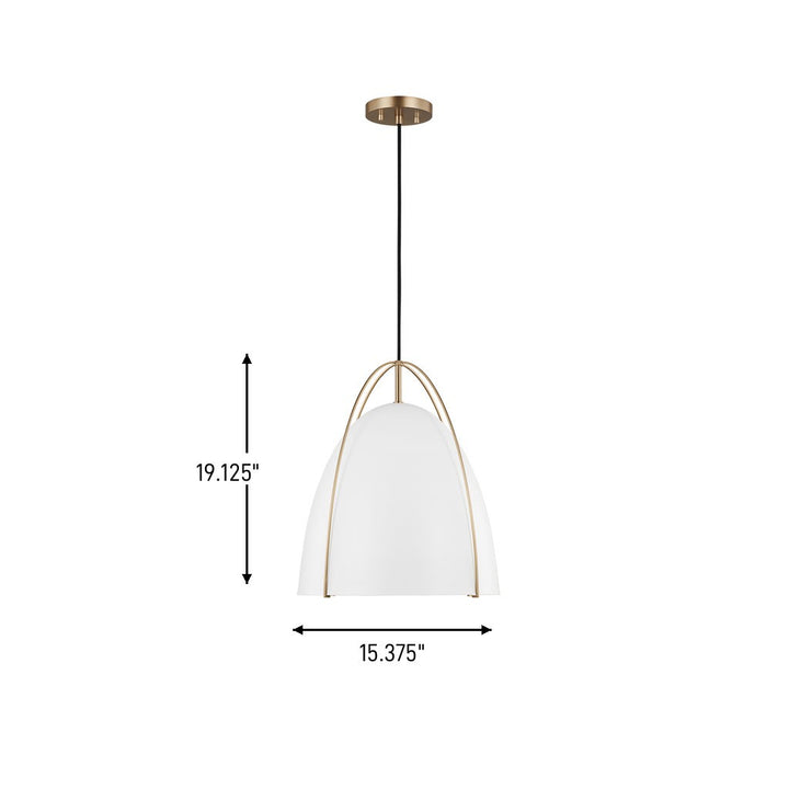 Visual Comfort Studio Canada - 6651801-848 - One Light Pendant - Norman - Satin Brass