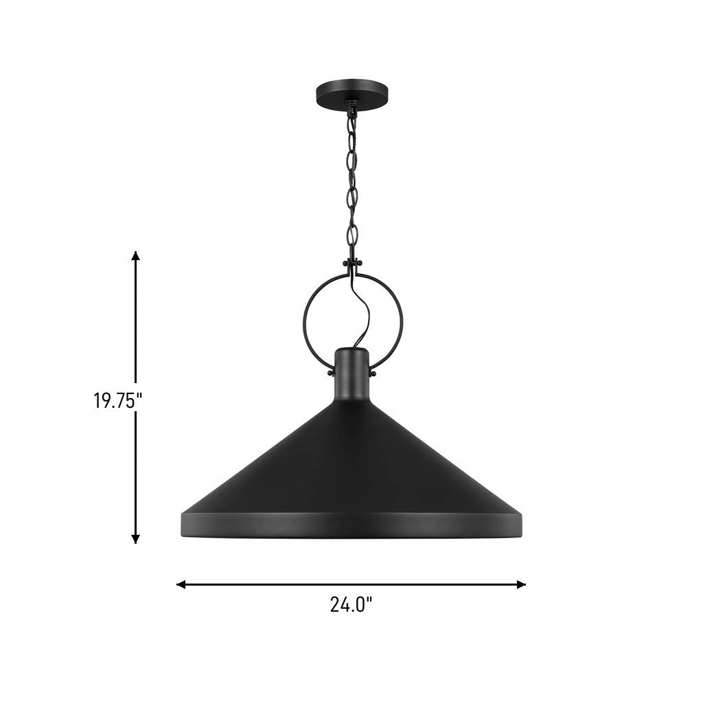 Visual Comfort Studio Canada - 6884901-112 - One Light Pendant - Lyon - Midnight Black