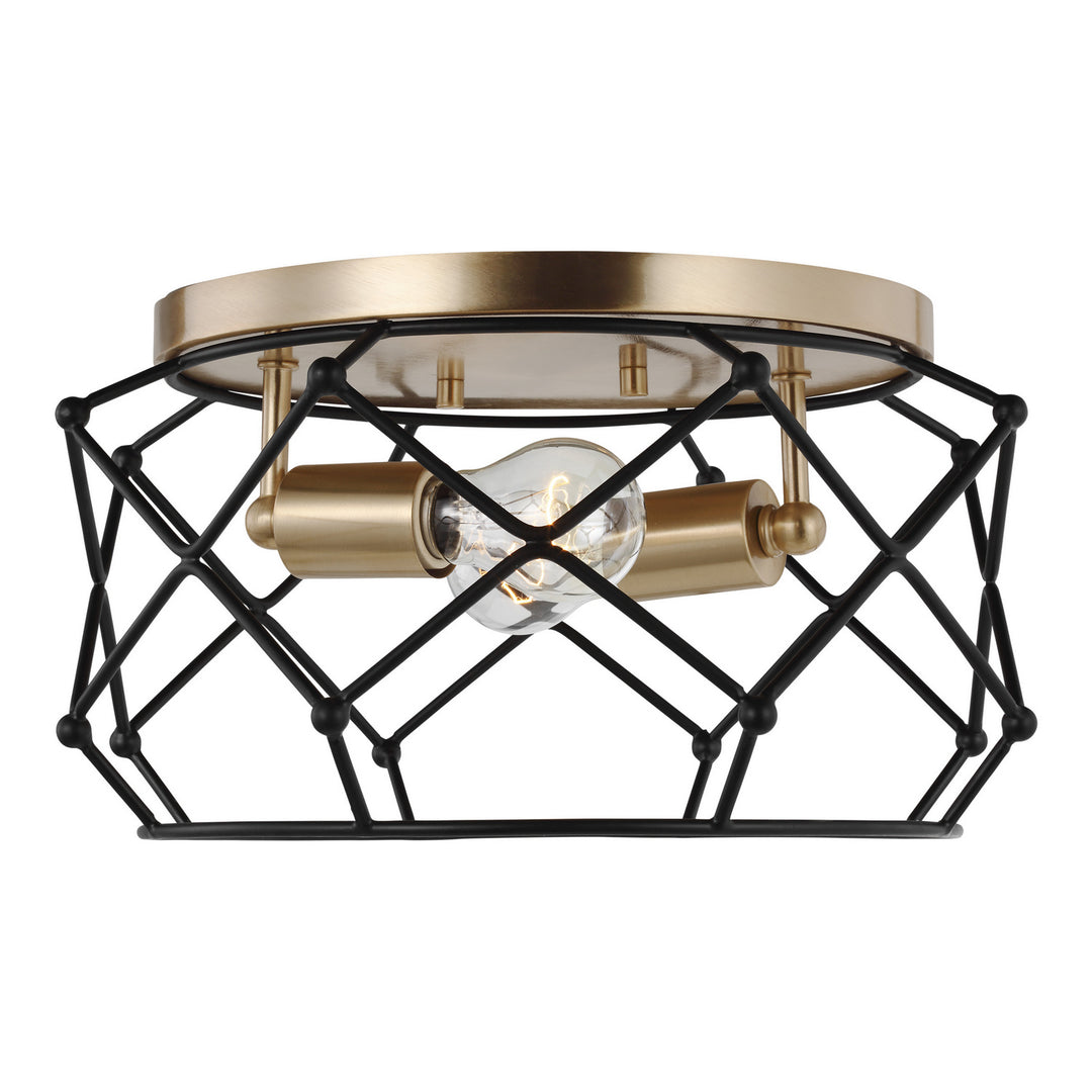 Visual Comfort Studio Canada - 7534102-848 - Two Light Flush Mount - Zarra - Satin Brass