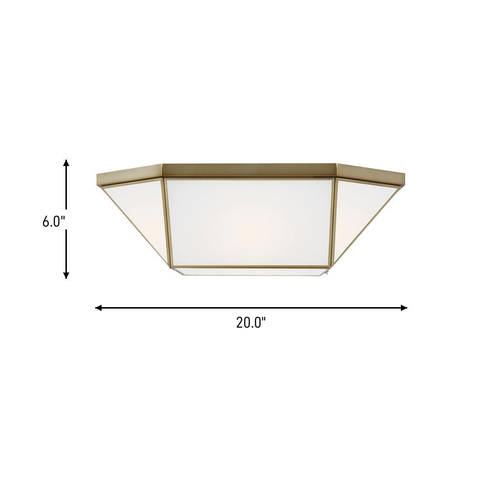 Visual Comfort Studio Canada - 7679454-848 - Four Light Flush Mount - Morrison - Satin Brass