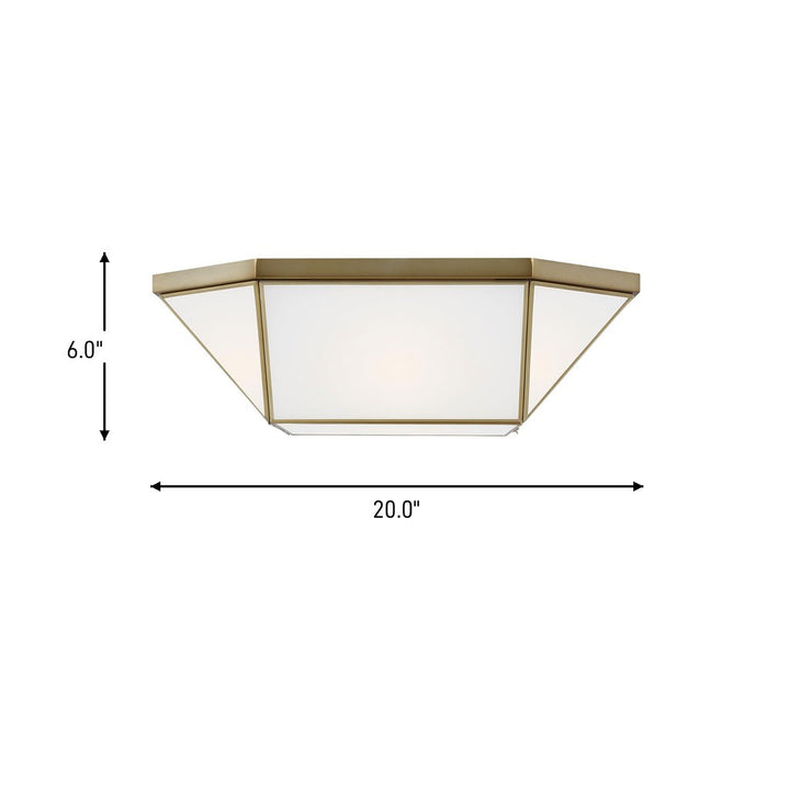 Visual Comfort Studio Canada - 7679454-848 - Four Light Flush Mount - Morrison - Satin Brass