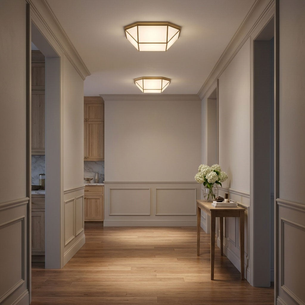 Visual Comfort Studio Canada - 7679454-848 - Four Light Flush Mount - Morrison - Satin Brass