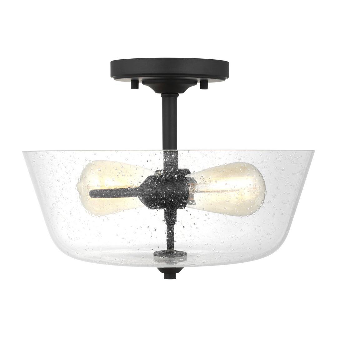 Generation Lighting Canada - 7714502-112 - Two Light Semi-Flush Mount - Belton - Midnight Black