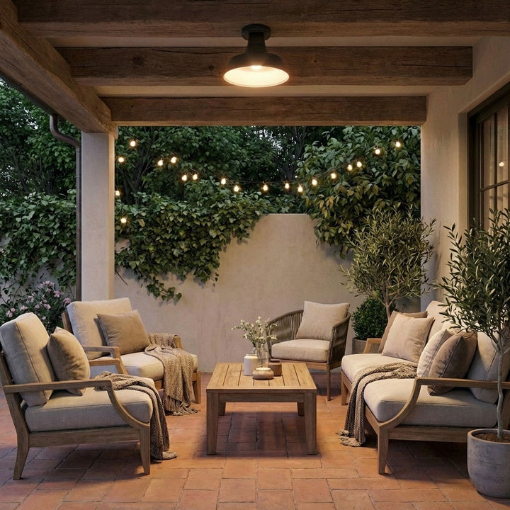 Visual Comfort Studio Canada - 7837401-12 - One Light Outdoor Flush Mount - Barn Light - Black