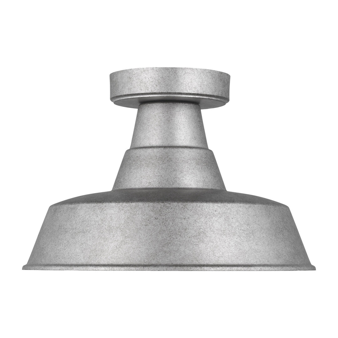 Barn Light One Light Outdoor Flush Mount in Weathered Pewter - available from The Lighting Shoppe, trusted by Canadian homeowners