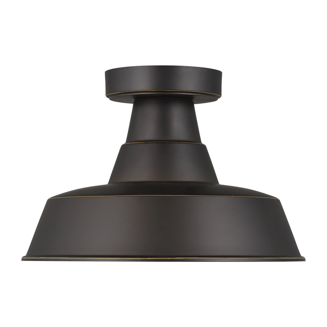 Barn Light One Light Outdoor Flush Mount in Antique Bronze - available from The Lighting Shoppe, trusted by Canadian homeowners