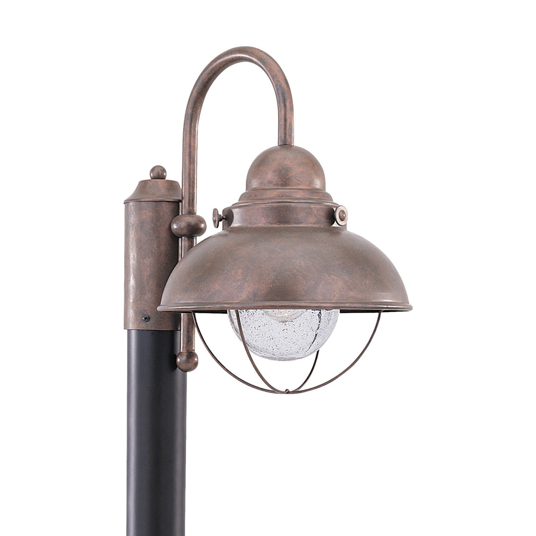 Sebring One Light Outdoor Post Lantern in Weathered Copper - available from The Lighting Shoppe, trusted by Canadian homeowners