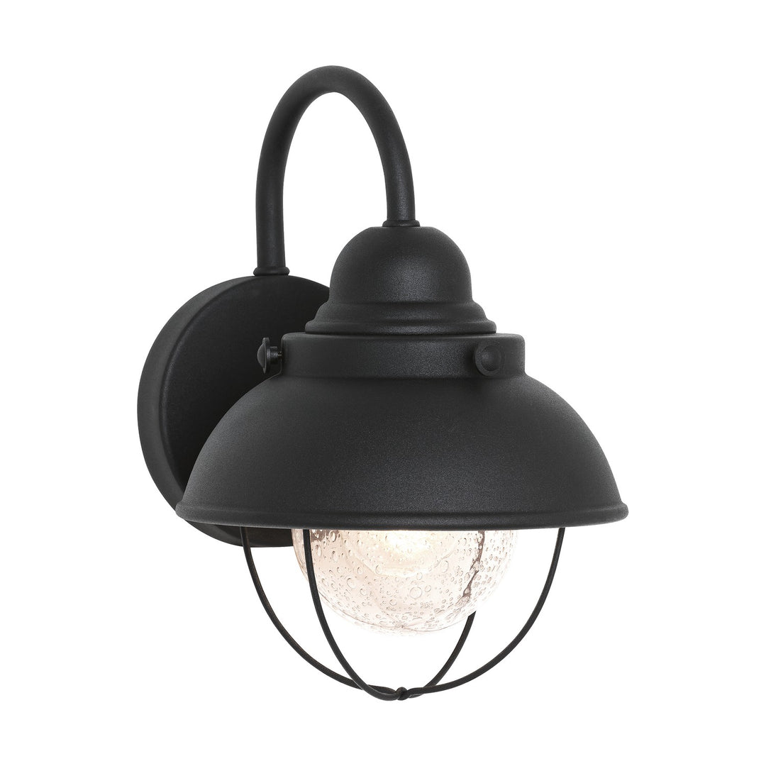Sebring One Light Outdoor Wall Lantern in Black - available from The Lighting Shoppe, trusted by Canadian homeowners