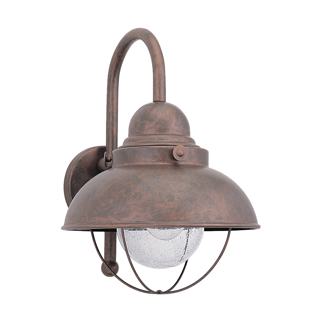 Sebring One Light Outdoor Wall Lantern in Weathered Copper - available from The Lighting Shoppe, trusted by Canadian homeowners