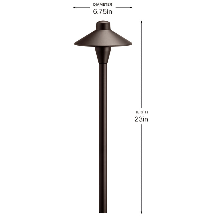 Kichler Canada - 15478AZT - One Light Path Light - Textured Architectural Bronze